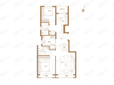 中建·长安麓府3室2厅2卫户型图